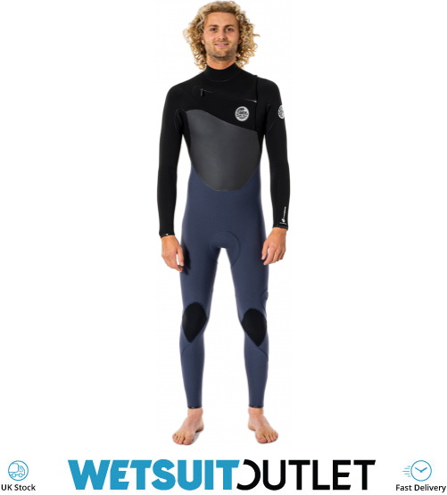 2021 Rip Curl Mens Flashbomb 4/3mm Chest Zip Wetsuit WSTYNF Slate